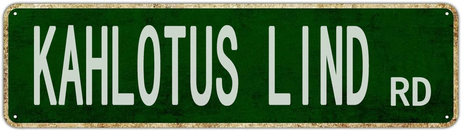 Kahlotus Lind Road Retro Tin Signs Aluminum Metal Sign Gift for Home Kitchen Garden Wall Yard Coffee Barn Decor 4x16 Inch