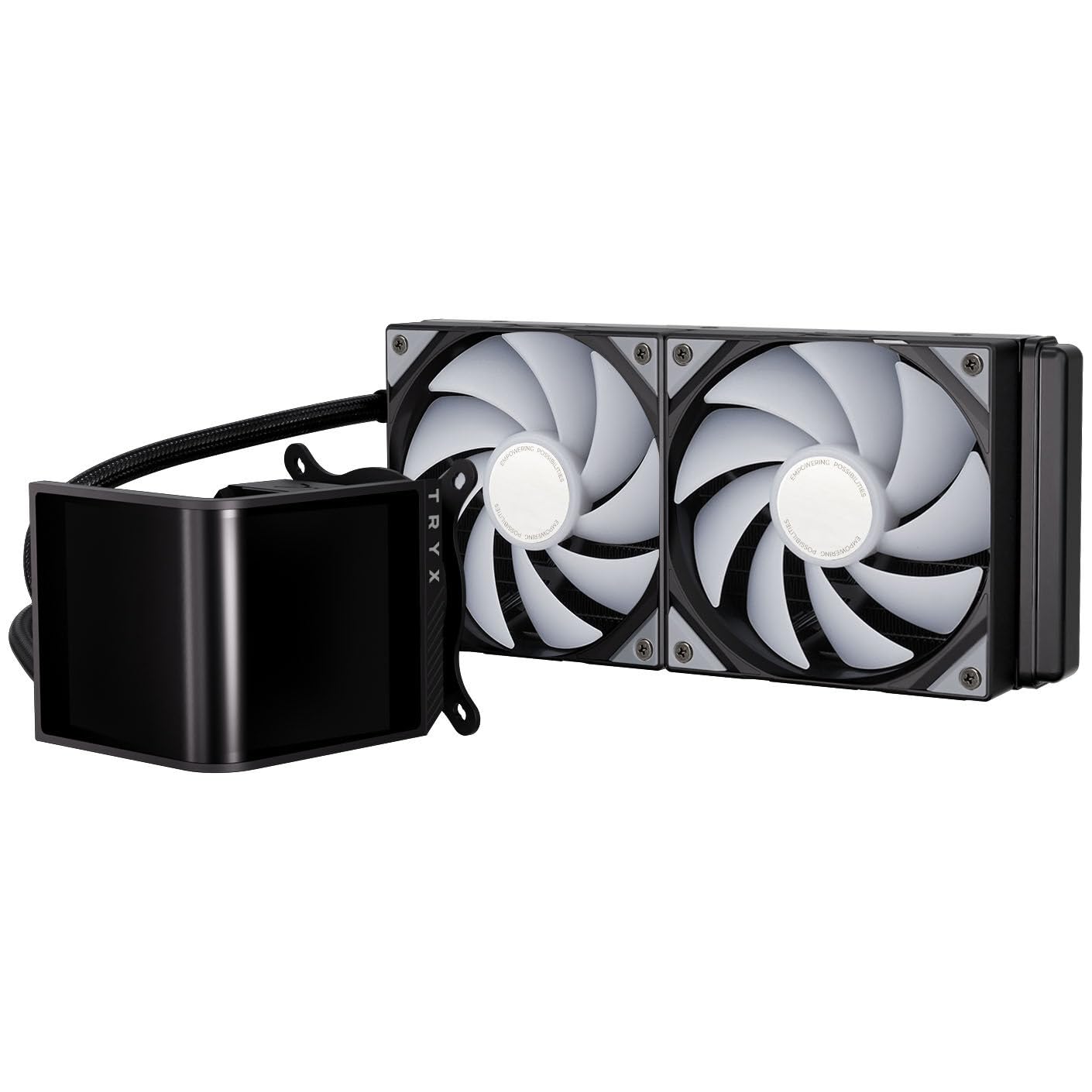 TRYX Panorama SE ARGB 240 Schwarz | 240mm AIO mit 6,5" AMOLED Display für anamorphe 3D-Effekte, mit RGB-Lüftern - für LGA 1851/1700/1200/115X & AM5/AM4