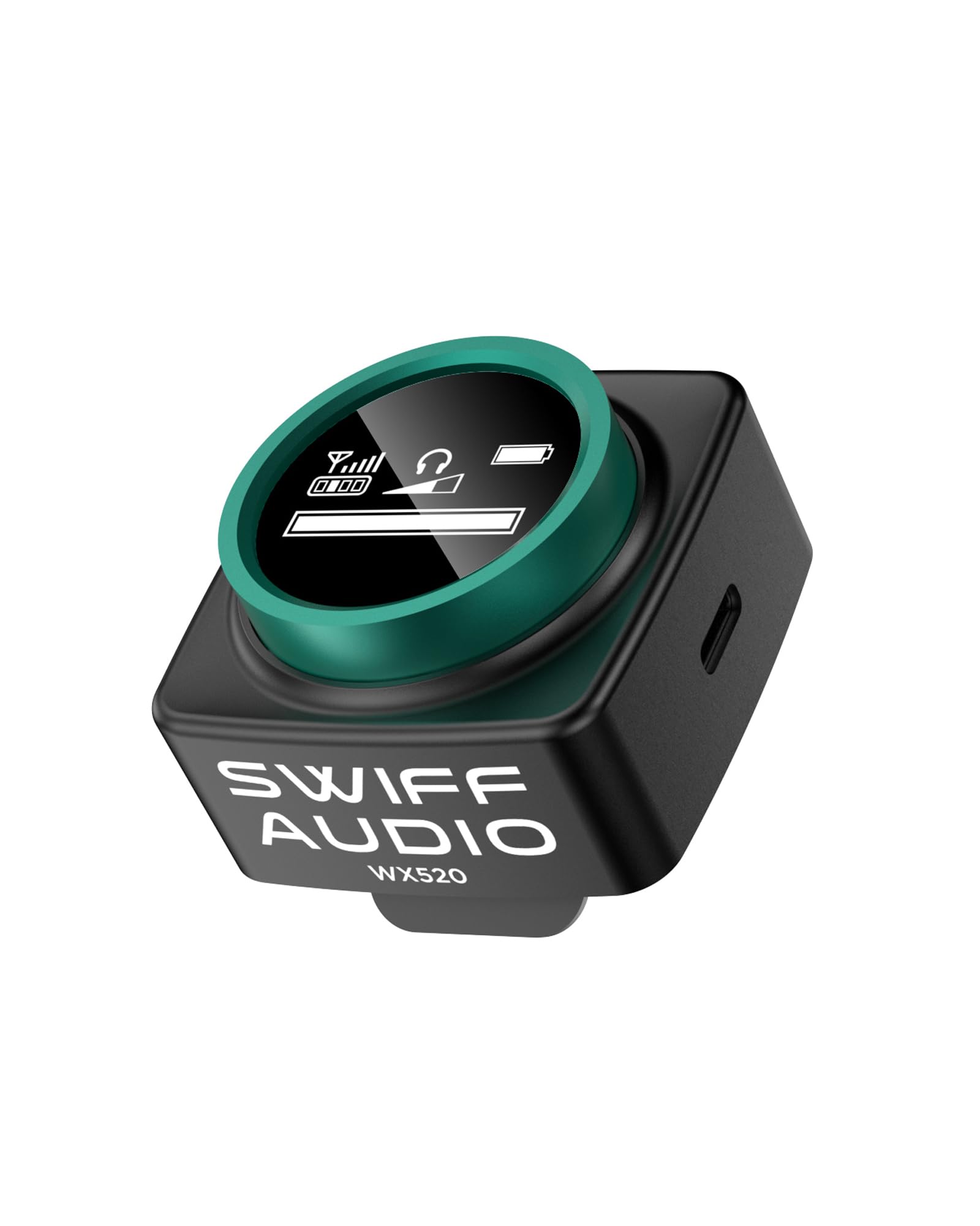 SWIFF WX520R Wireless in-Ear Monitor System Receiver, Upgraded 5.8G Stereo IEM System Low Latency with LED Display for Church, Band, Stage (WX520R Only)