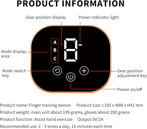 Miniatura 7 de GAOXIAO Rehabilitation Robot Gloves Finger Training Cerebral Palsy Stroke Hemiplegia Patient Finger and Hand Function Trainer Rehab Left Recovery