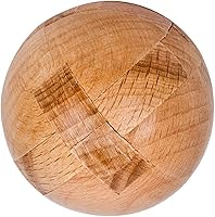 Vista 7 de Rompecabezas de madera hecho a mano con bola mágica, juego de inteligencia, rompecabezas de esfera para adultos