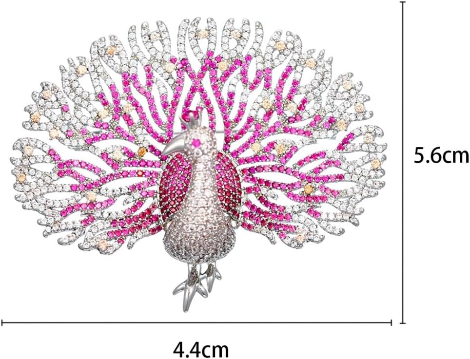 Peacock Screen Brooch Atmospheric Shiny Corsage Clothes Jacket Dress Pin Accessories image 2