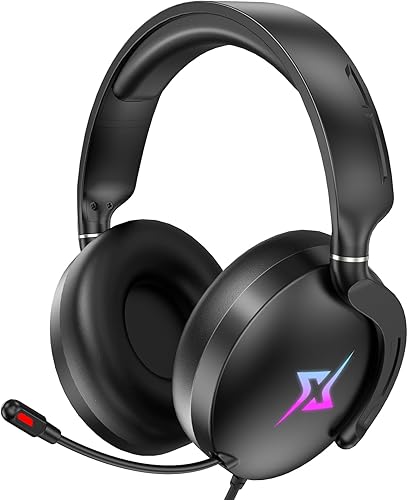 Auriculares para juegos con micrófono para PC, PS4, PS5, Switch, Xbox One, Xbox Series XS - 0.138 in Jack Gamer auriculares con cancelación de ruido