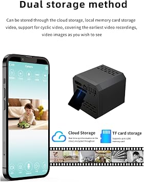 Smart Wireless Home Security Camera with IR Night and Motion Detection for Indoor/Outdoor Use, Cloud/TF Storage - Compact Surveillance Camera for Home Monitoring