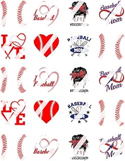 Baseball Mom Nail Art Decals - Waterslide Nail Decals