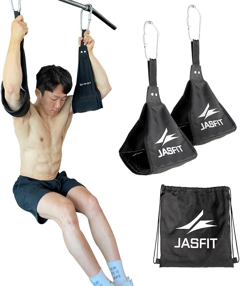Jasfit Ab Straps -Pullup Bar Hanging Leg Raises for Abdomilnal Slings Workout – Core Training Exercises, Premium Quality : Sports & Outdoors