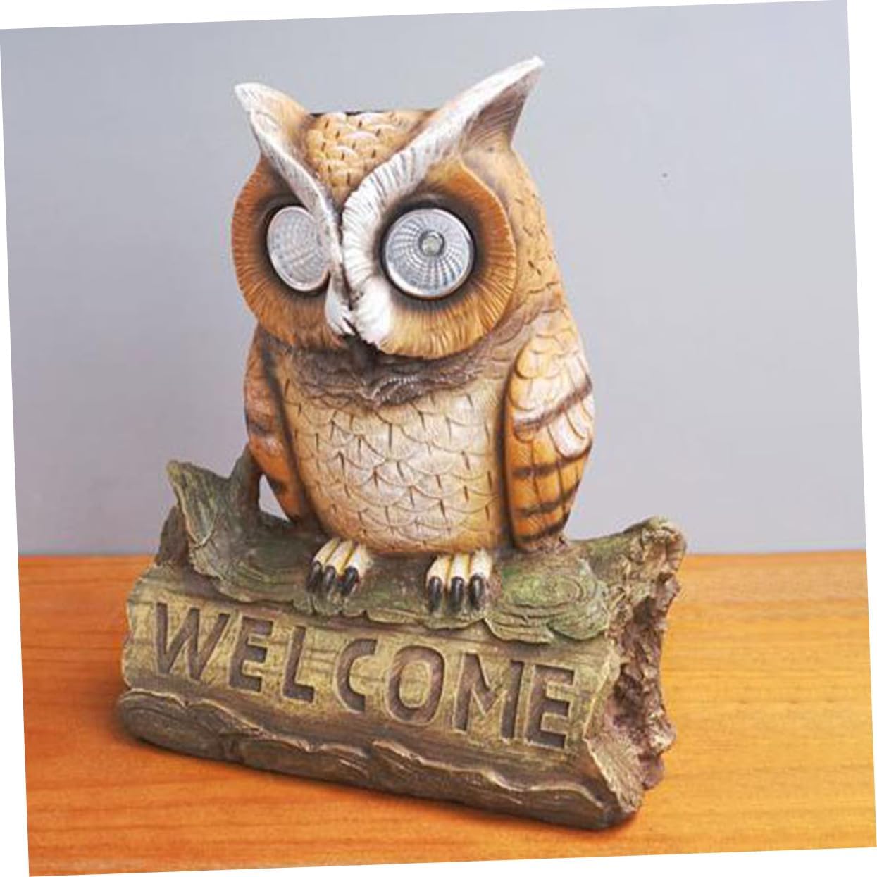 SUPVOX 1pc Solar Owl Lamp Decor Light Ornament for Outdoor Spaces Solar Light Design for Courtyards and Patios