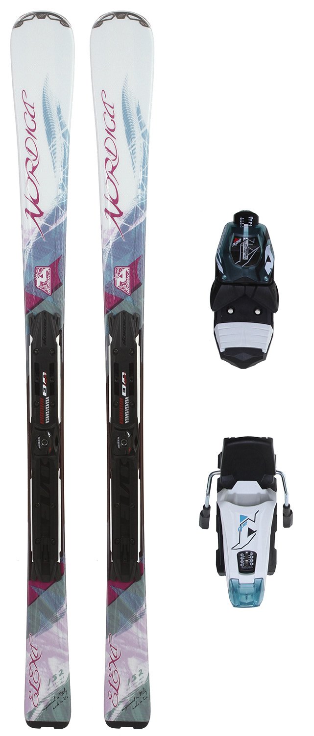 Nordica Elexa 144cm ミッドスキー Amazon.com : Nordica Elexa Skis w/ Adv P.R Evo Bindings Youth Sz
