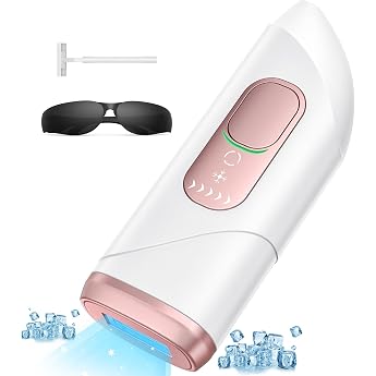 IPL Devices Hair Removal Laser with Cooling Function Unlimited Flash Laser Hair Removal 600 NM Wavelength Hair Removal Laser for Women Men Women Face Bikini Area Arms Legs Body Rose
