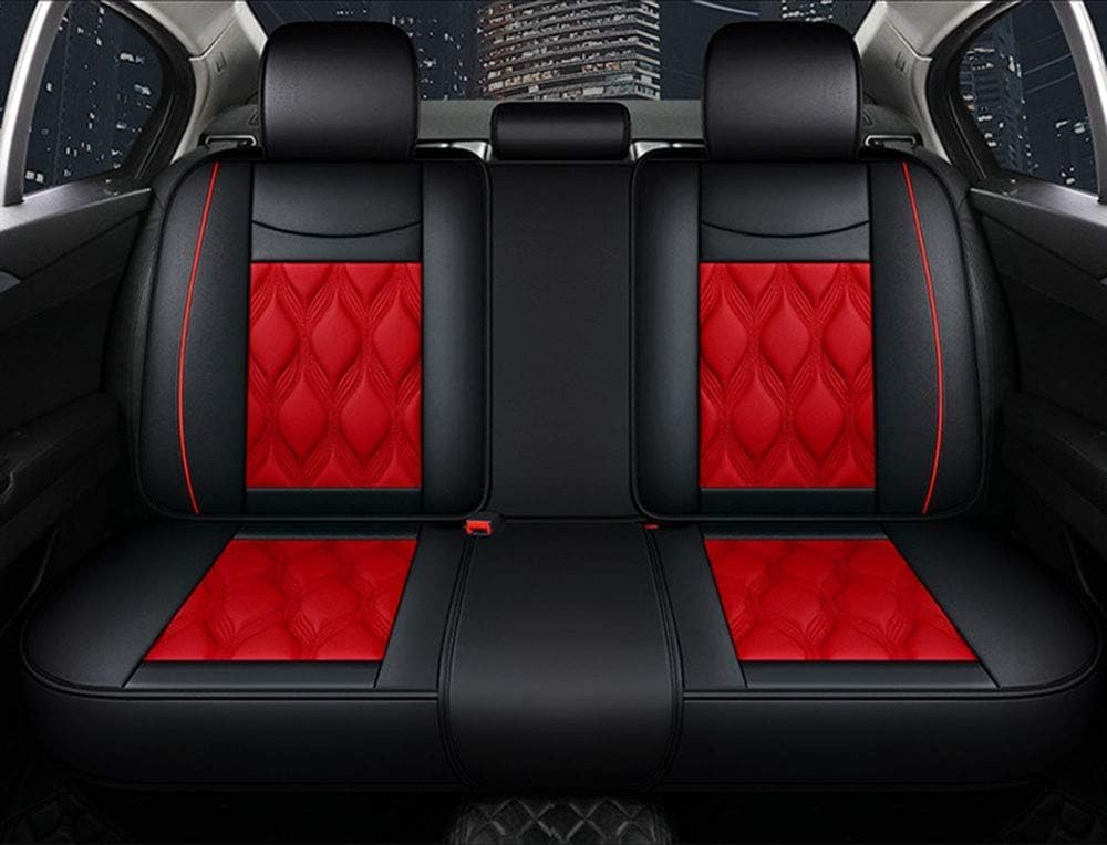Car Seat Covers Full Set with Waterproof Leather,Airbag Compatible Automotive Vehicle Cushion Cover Universal Fit for Most Cars,A