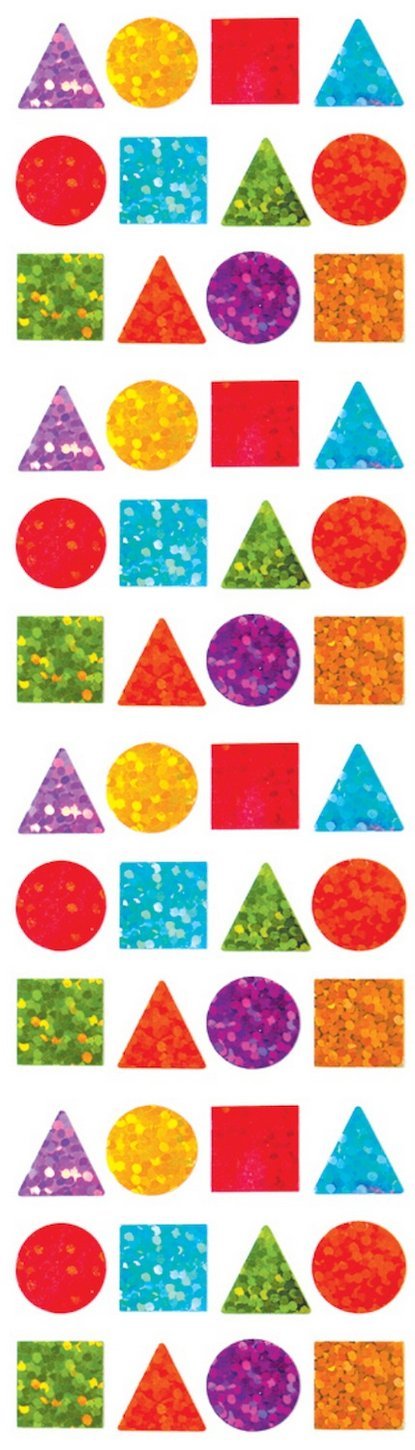 Jillson RobertsPrismatic Stickers, Micro Multicolor Geometric Shapes, 12-Count (S7268)