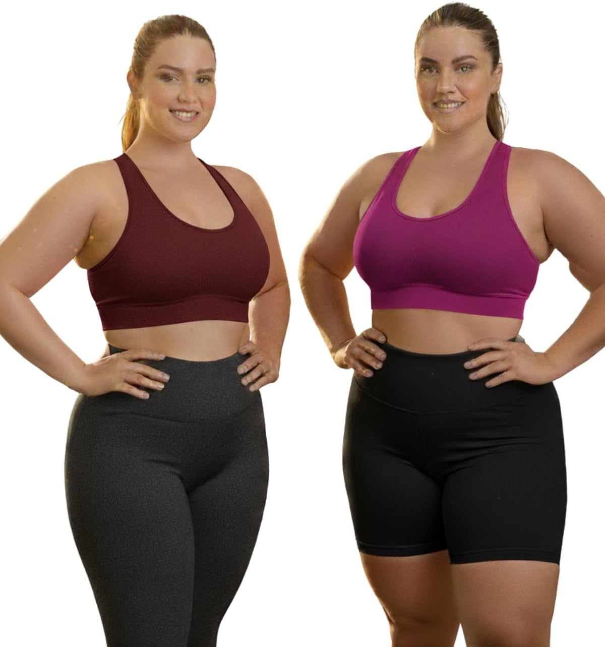 Kit 2 Top Plus Size Reforçado Academia Fitness Nadador Suplex Caminhada e Treino Roupa Feminina