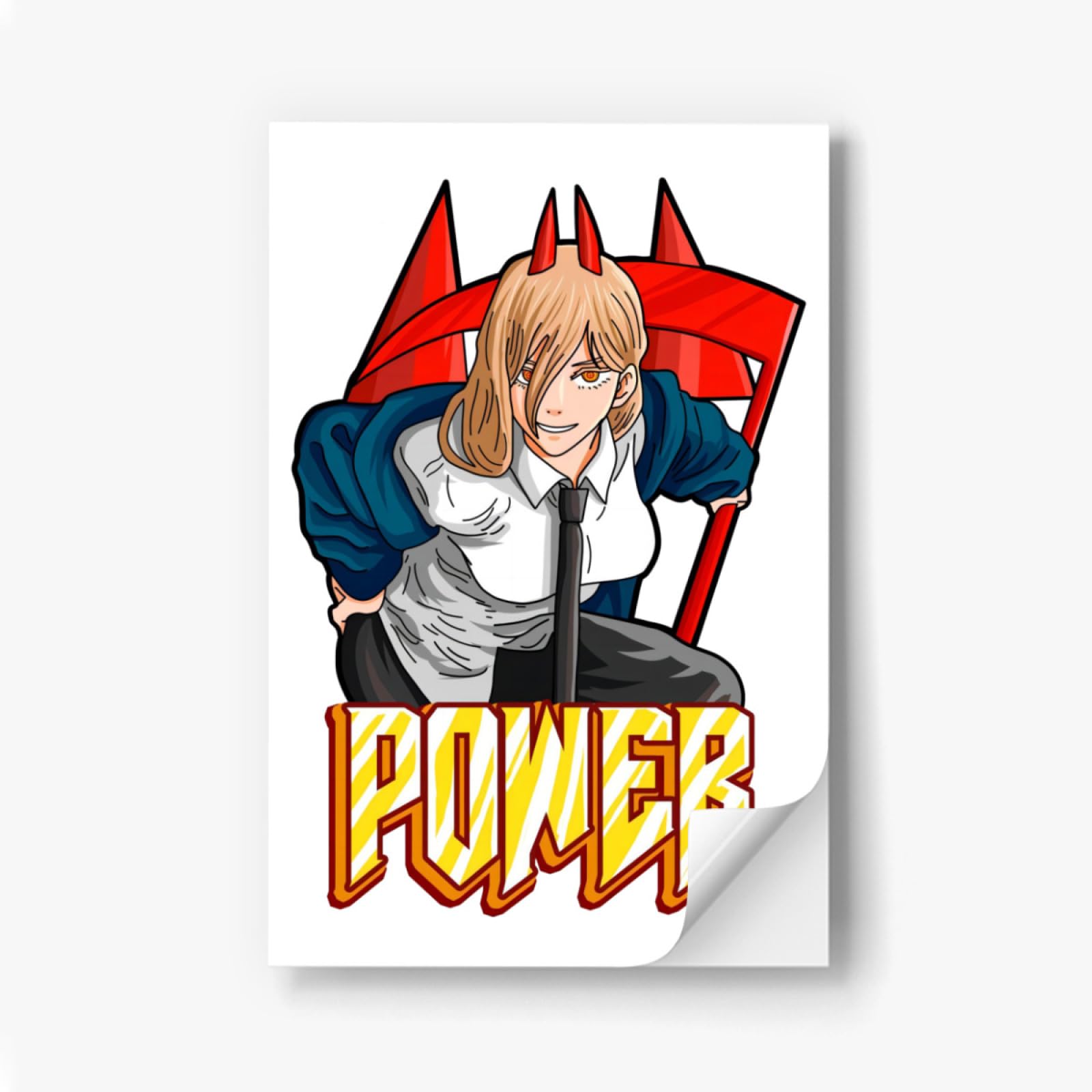 Amazon.co.jp: ウォールステッカー チェンソーマン パワー シール式 