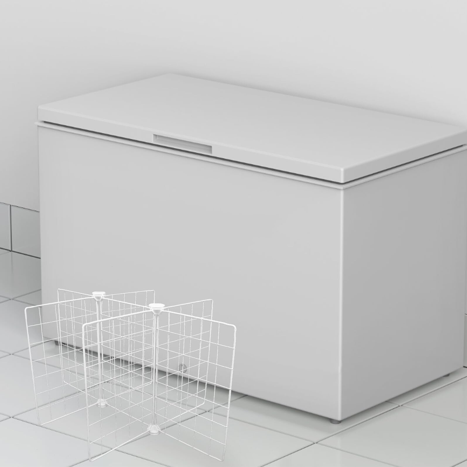 KOMBIUDA Organizador de Congelador Metálico Resistente con Compartimentos Divisor de Sección para Almacenamiento Nevera y Cocina Estante Separador Duradero para Hogar