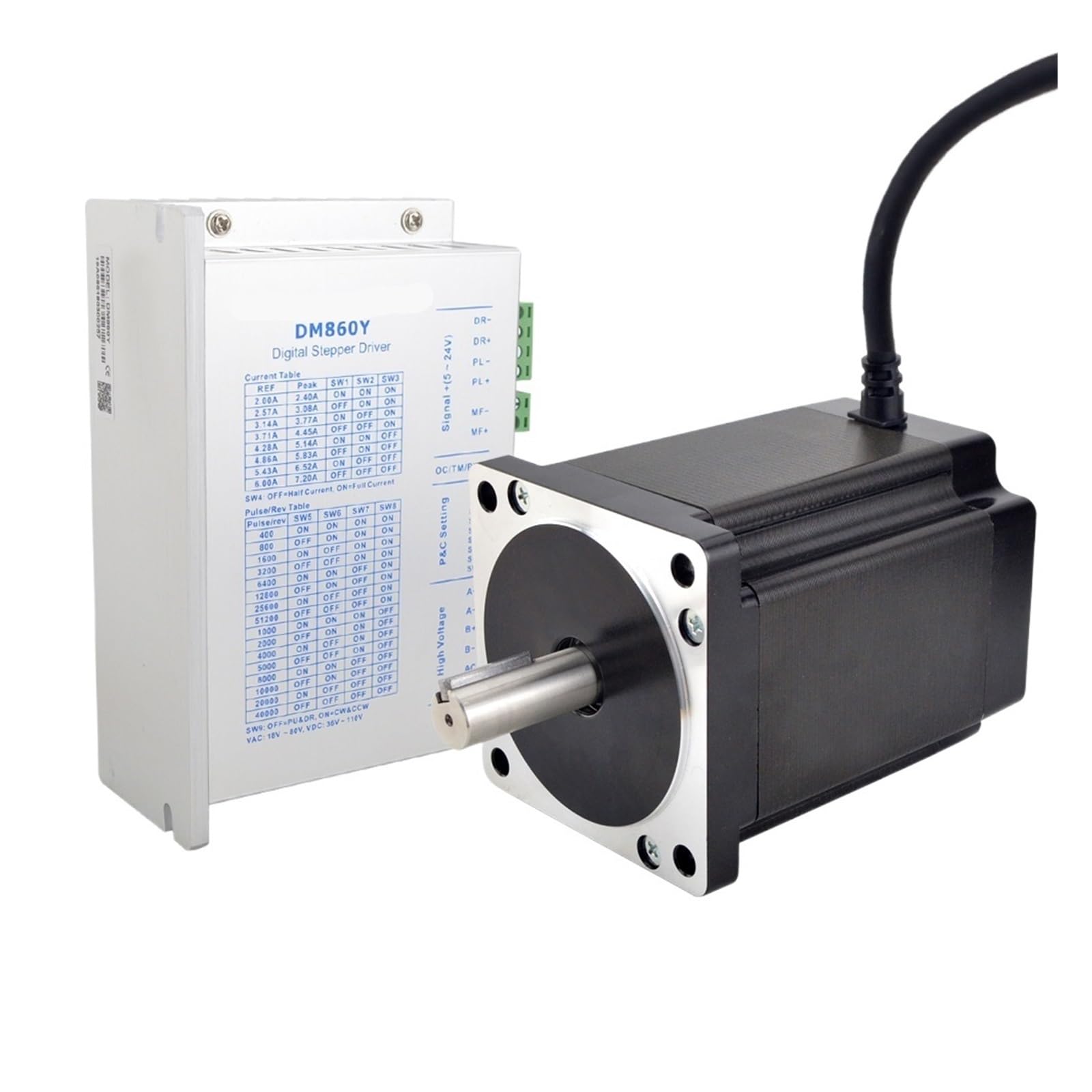 EKFBQBGW 1 Axis Stepper Kit 8.2Nm Nema 34 Stepper electronic starter 6A & Digital Stepper Driver DM860Y for Milling Machine