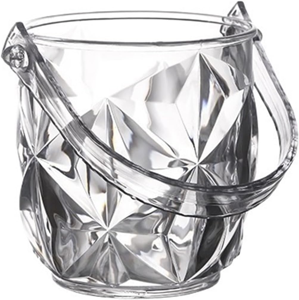 Ice Bucket 1200ml Acrylic Ice Bucket With Handle Transparent Champagne For Bar Party Restaurant Beverage Ice Tub
