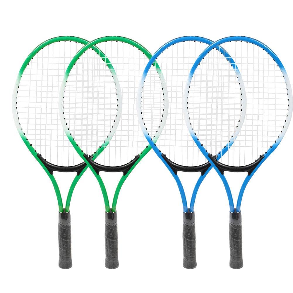 21 pollici Racchetta da Tennis, Racchette Tennis in Ferroleghe per Principianti con palla e custodia per sport di formazione all'aperto, Racchette Tennis Bambini (blu)