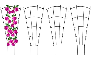 4-Pack Plant Trellis for Climbing Plants, 23" Outdoor Metal Trellis for Vines