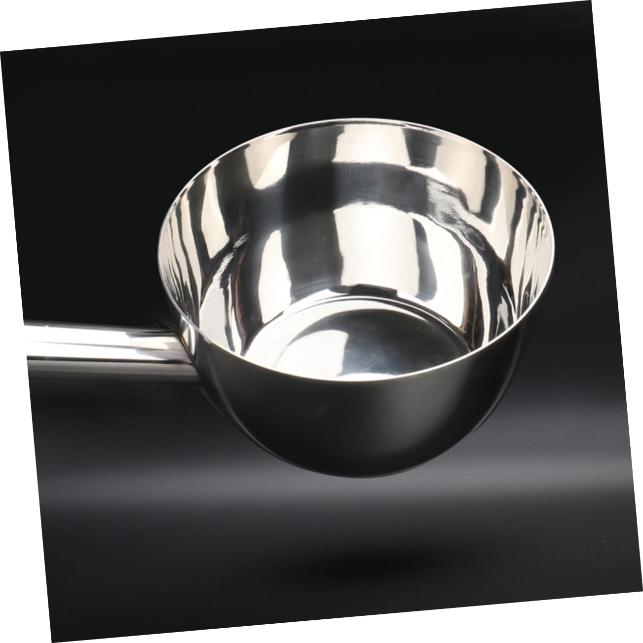 Didiseaon Mestolo per Acqua in Acciaio Inox Mestolo Fondo Piatto Manico lungo Leggero e Facile da Riporre