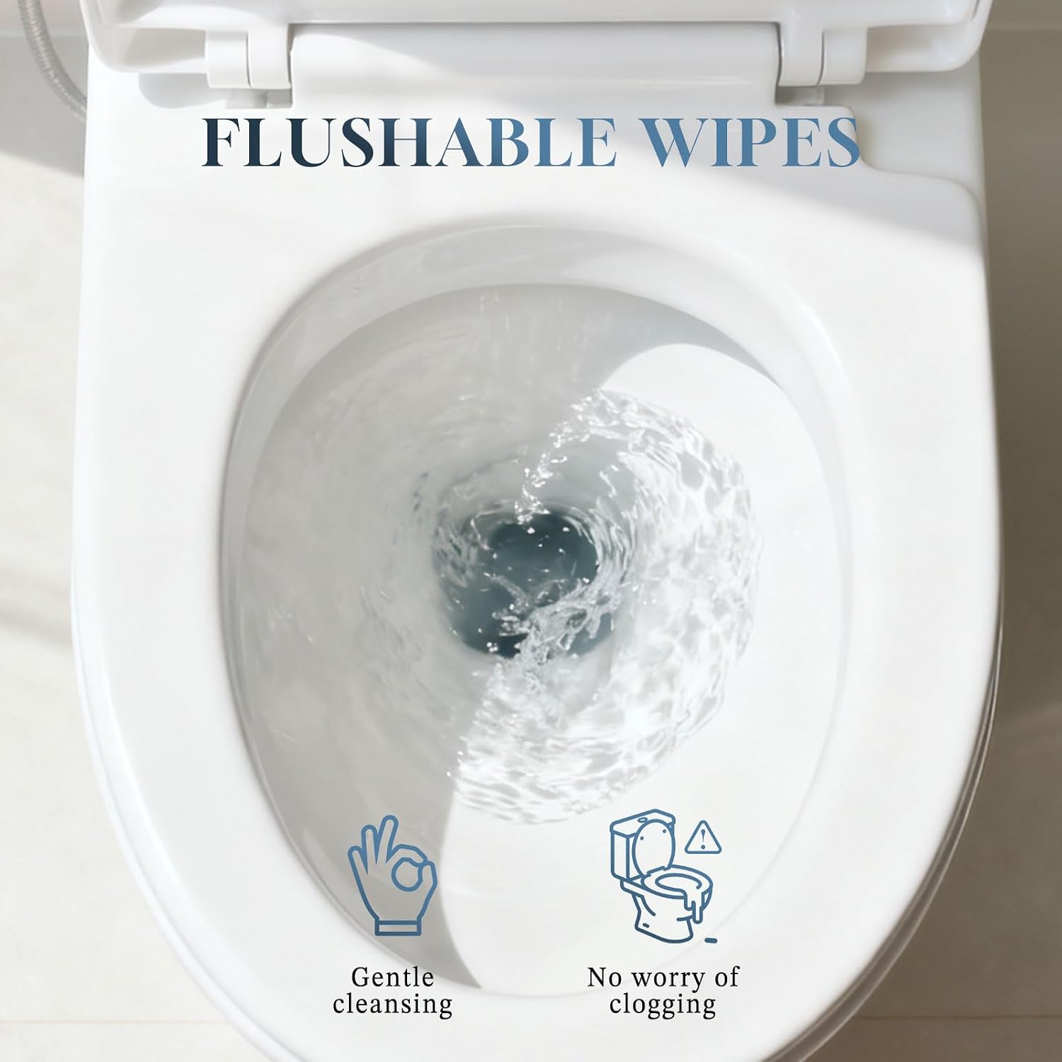 50 Pack Flushable Wipes Individual Hand Wipes Unscented Wet Wipes image 4