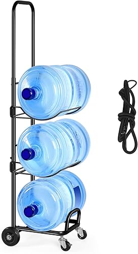 Estante para jarra de agua de 3 galones, estante de almacenamiento para botellas de agua de 3 niveles, organizador de jarra de agua para cocina,