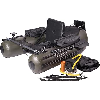 ZECK Belly Cat Green - Bellyboat for Vertical Fishing and Spin Fishing for Catfish Bellyboat Fishing Boat for Predator Fishing