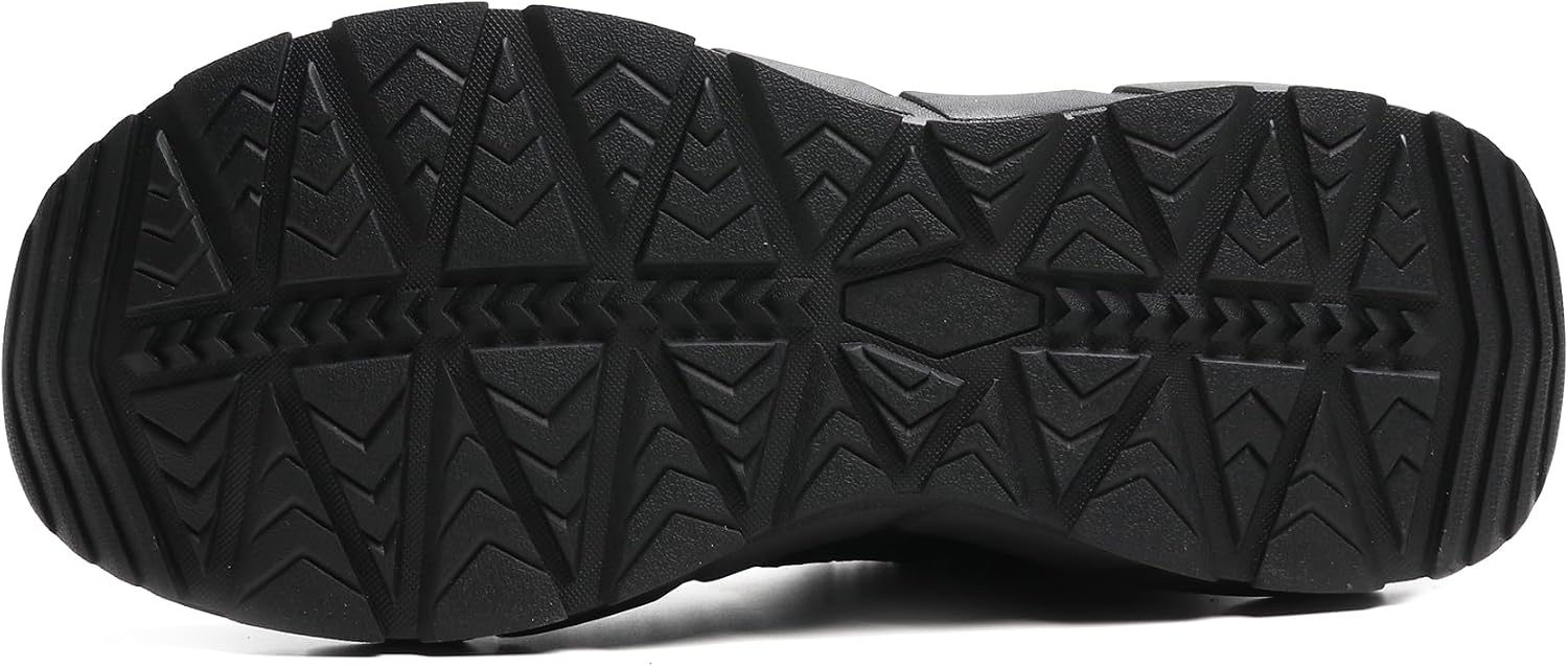 Men's Motorcycle Boots with Rotary Dial - TPU Filament Upper, Rubber Outsole, EVA Midsole, Mesh Lining, Secure Fit(JC202, Black)