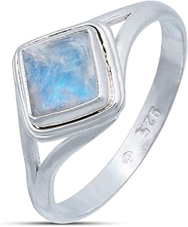 Anello argento 925 con pietra di luna (No: MRI 68)