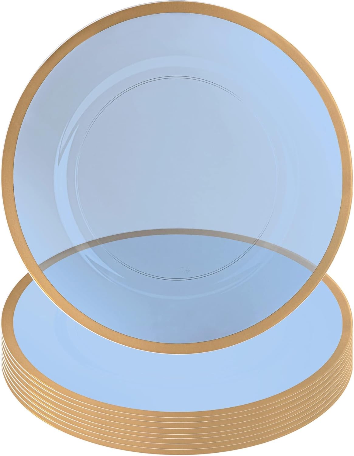 PARTY BARGAINS 13Inch Charger Plates 8 Pack, Transparent