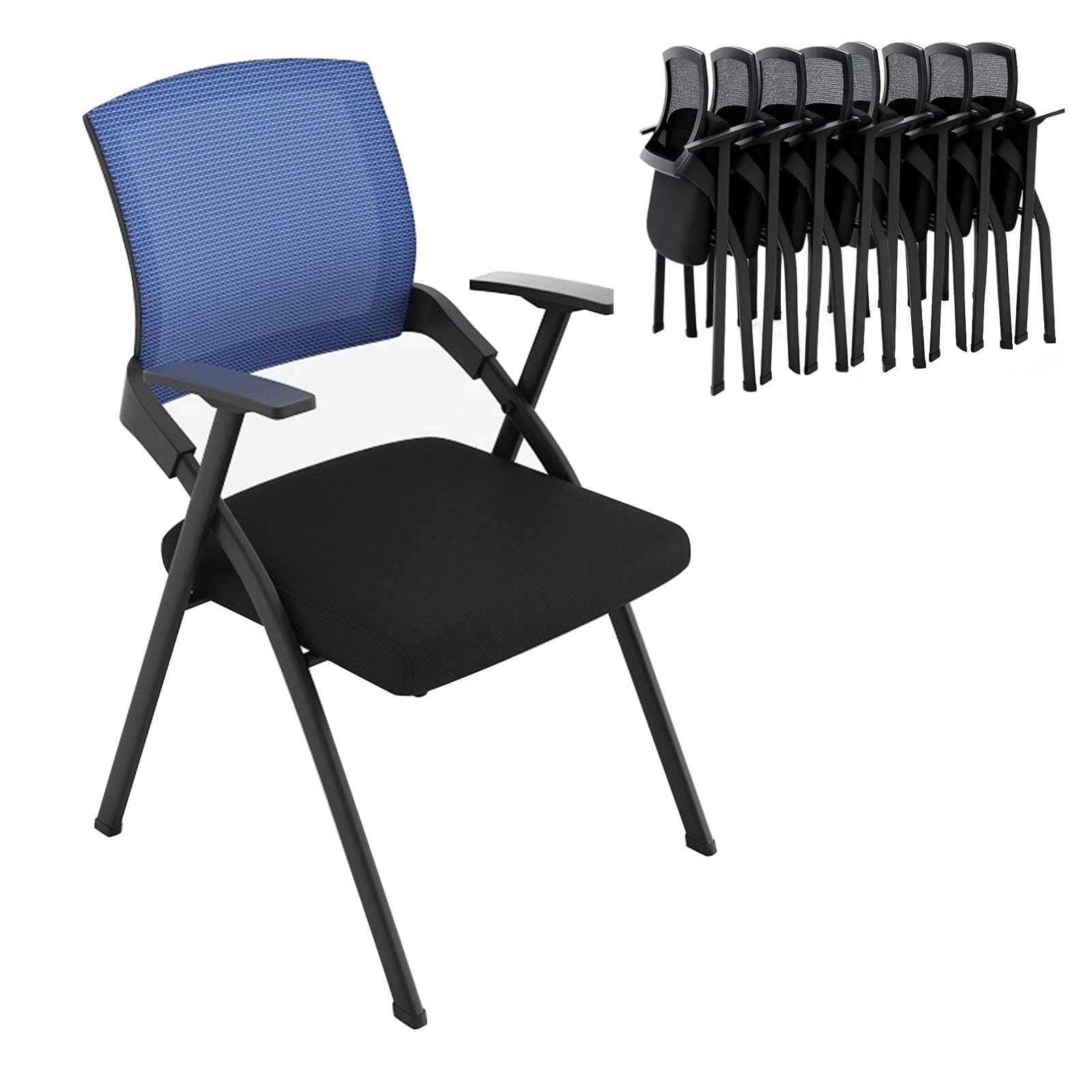Chaise de bureau pliable avec dossier en maille anti-mal de dos pour examen et formation lot 212