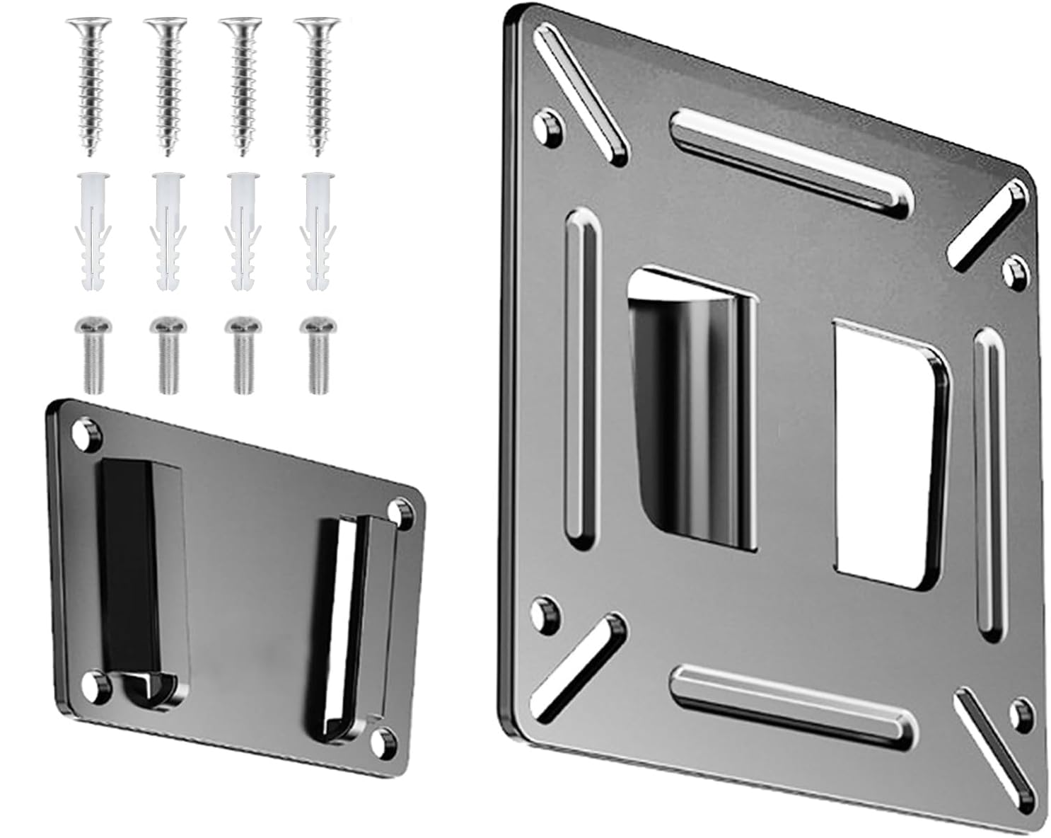 Nuyoah Monitor Wall Mount for 14”-27” TVs LED LCD Flat Screen, Small TV Mount for Computer Monitors, RV TV Mount Camper Fixed Low Profile with