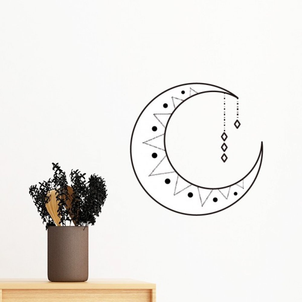 Autocollant mural amovible lune et étoile pour relooker un mur vide sans peindre