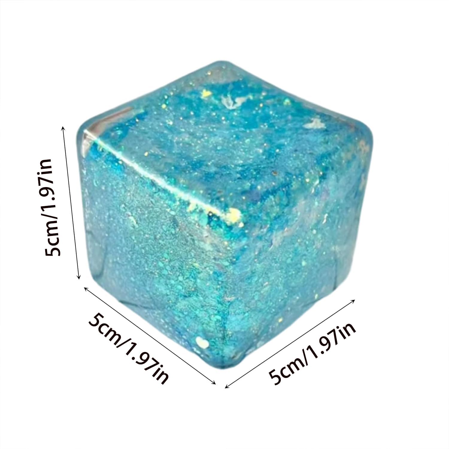 Premium Block Cube Squishy – Ice Cube Squishies for Adults, Squishy Cube, Stress Cube, Sensory Fidget for Stress Relief, Focus & Play (Blue & Pink, 2PCS)