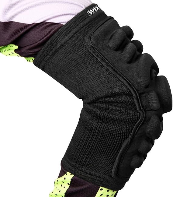 Moonlove Breathable Elbow Brace Pads Guard Compression Silica Gel Padded Arm Support Shooter Sleeve Protector 1 Piece for Skateboarding Basketball Football