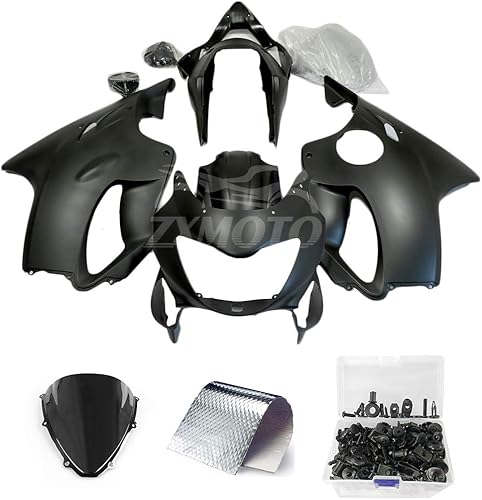 ZXMOTO Kit de carenados de plástico ABS negro mate para Honda CBR600 F4 1999-2000