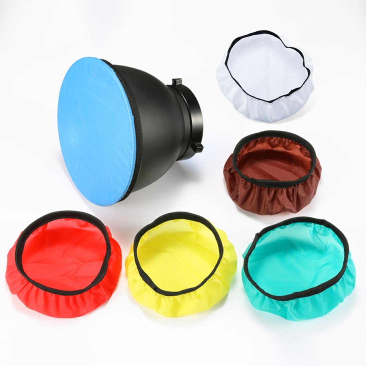 6pcs 18cm Flash Diffuser Soft Light Reflector Sock for Photography Studio Lighting, Camera Light Modifier for Video and Photo Shoot