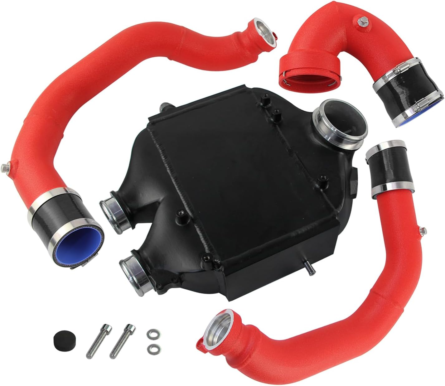 Top Mount Intercooler with Charge Pipes Compatible with BMW M2 M3 F80 M4 F82 F83 S55 2015-2020 Twin Turbo Blue