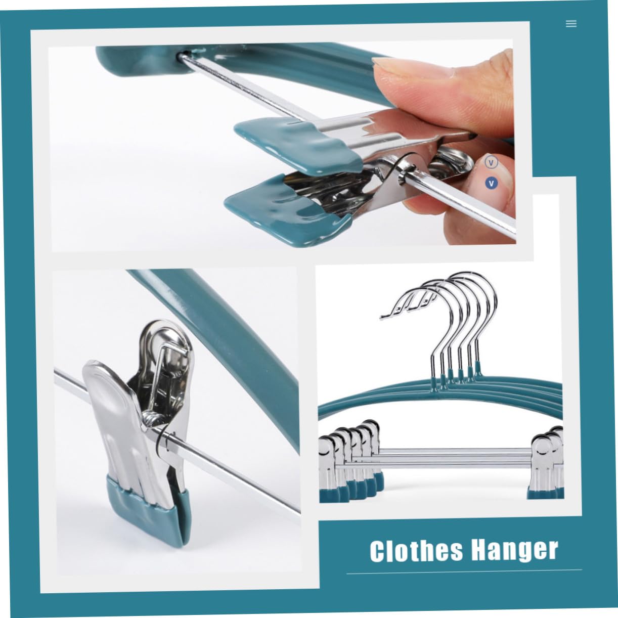 Perchas Antideslizantes para Ropa Clip, 5 Unidades, Color Verde Oscuro, Diseño Semicircular, Material Plástico Recubierto, para Adultos, Uso Doméstico y Organización De Armarios