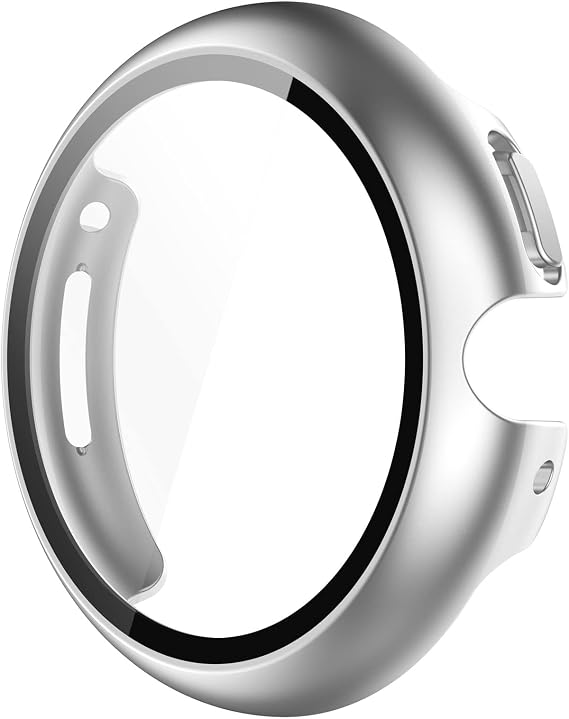 Screen Protector Compatible with Google Pixel Watch Case,Hard PC Anti-Scratch Bumper Protector Case Shock-Proof Bezel Protective Shell for Google Pixel Watch Cover,4PACKS