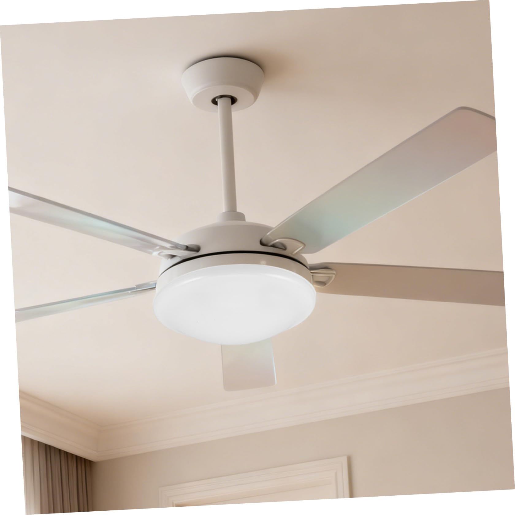 Alasum Copertura Luminosa per Ventilatore da Soffitto in Acrilico Bianco, Paralume a Forma di Fungo, Facile Installazione e Lunga Durata per Ambienti Domestici e Zona Pranzo