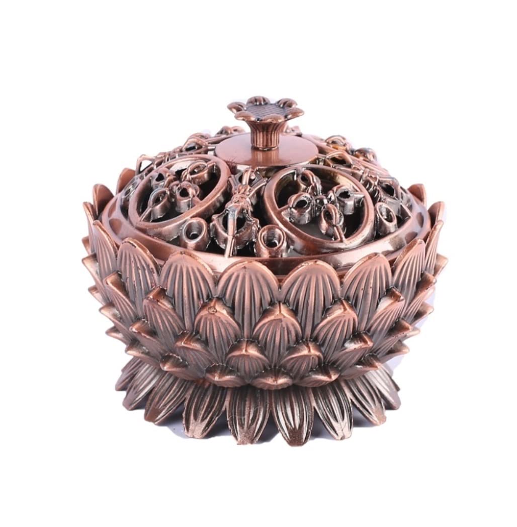 Incense Burner Lotus Shape Censer Creative Incense Burner Home Office Decor Metal Holder Home Decor