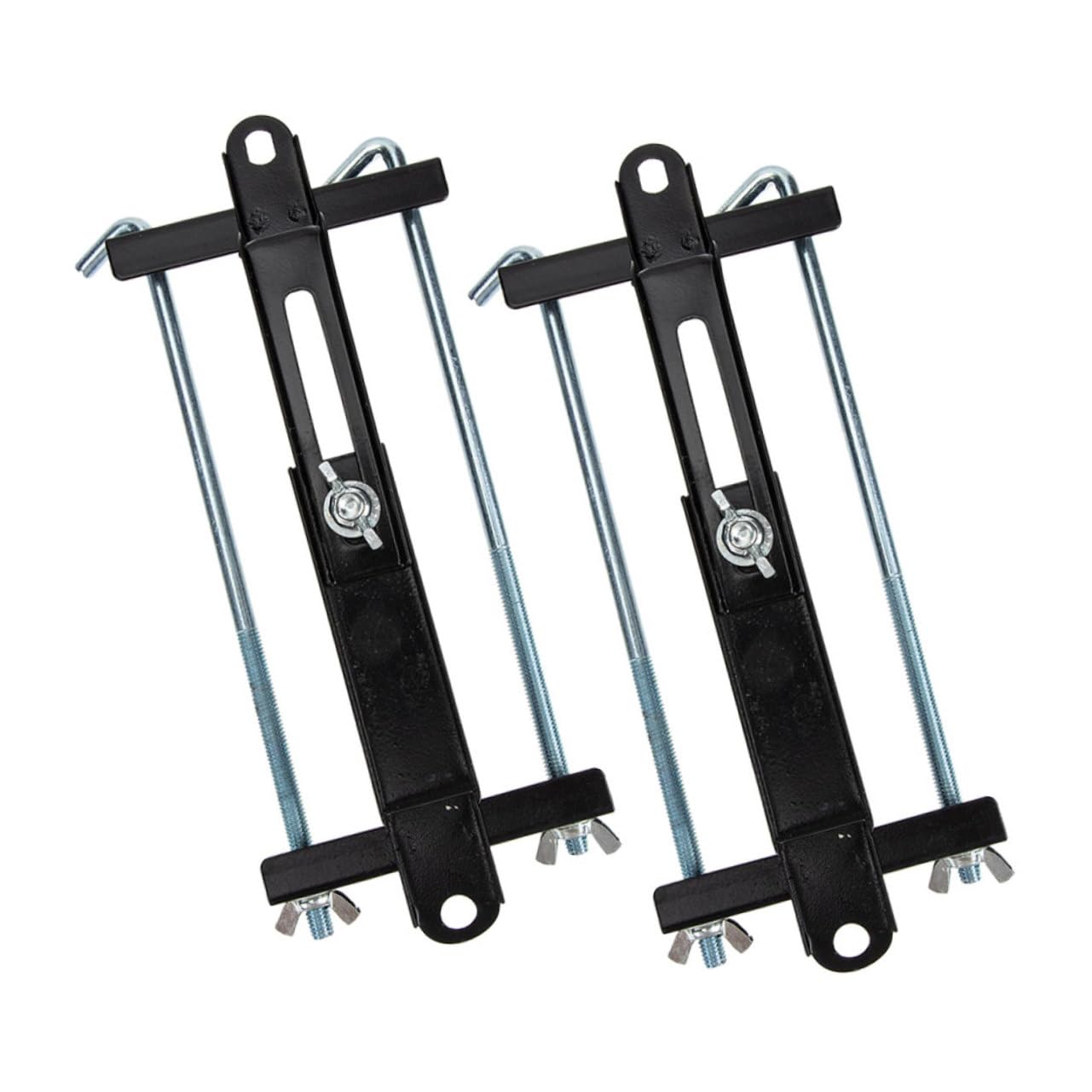 OUNONA 2Pcs Adjustable Metal Battery Hold Down Bracket Tie Down Kit for Automotive Battery Stabilization Lightweight Sturdy Mount for Easy Installation