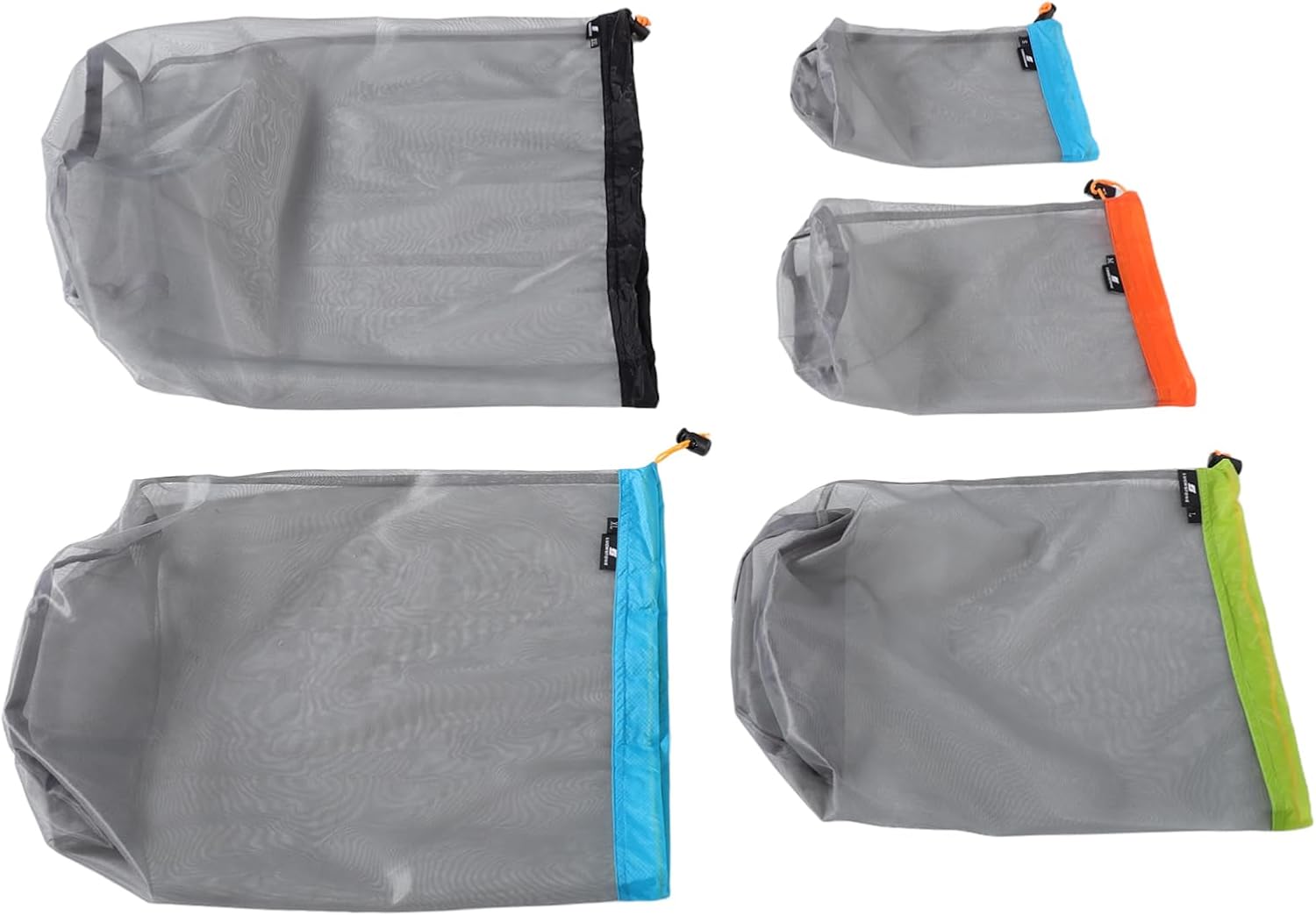 KICHOUSE 1set Outdoor Compression Storage Sack Lightweight Mesh Drawstring Bag for Travel Clothes and Camping Gear Polyester