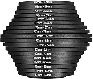 EWINNER Step Up and Down Aluminum Alloy Lens Filter Adapter Ring Kit (37-82mm