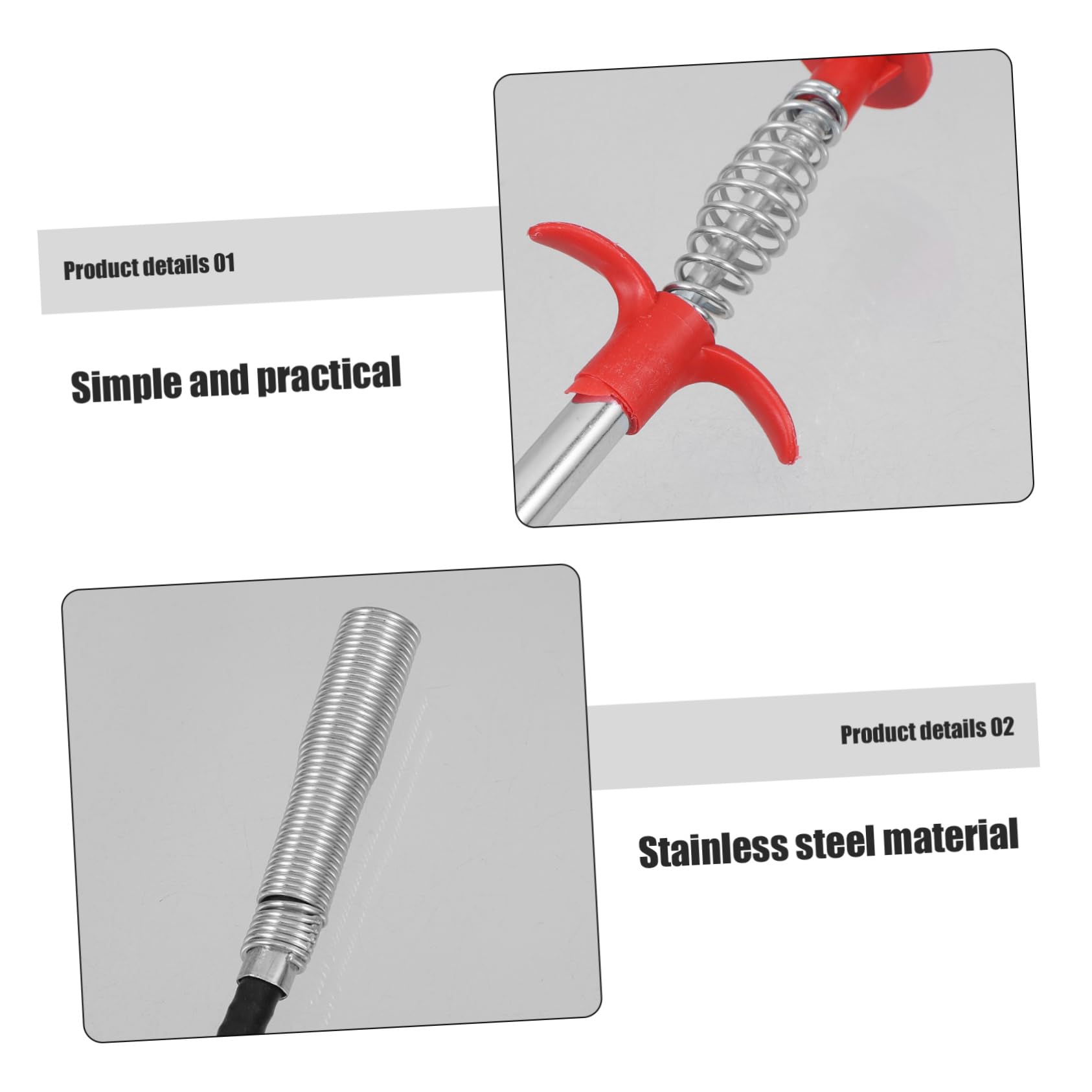 NAMOARLY 118.11 Inches Long Claw Grabber Tool Drain Cleaning Flexible Pickup for Home Workspace