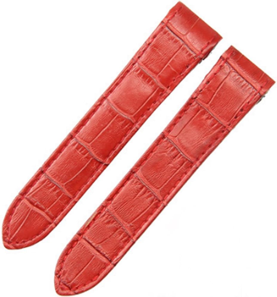 Richie strap]20mm Alligator Grain Leather Strap Watch Band Fits For Cartier Santos100 XL Non-Chronograph