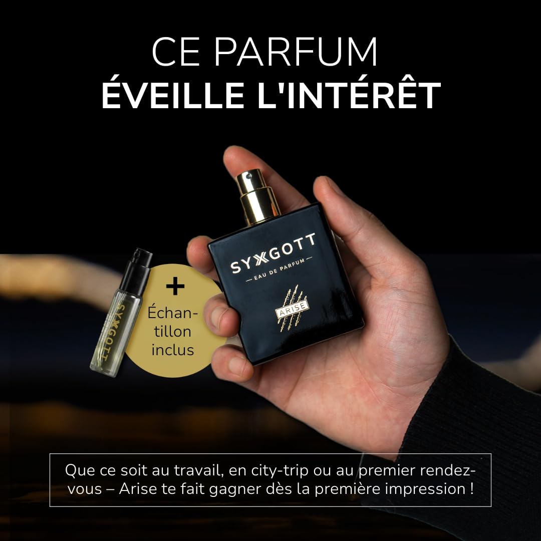 SYXGOTT Arise Parfum pour homme avec huile de phéromone, eau de parfum pour homme, parfum frais et fruité, parfum parfait pour l'automne et l'hiver