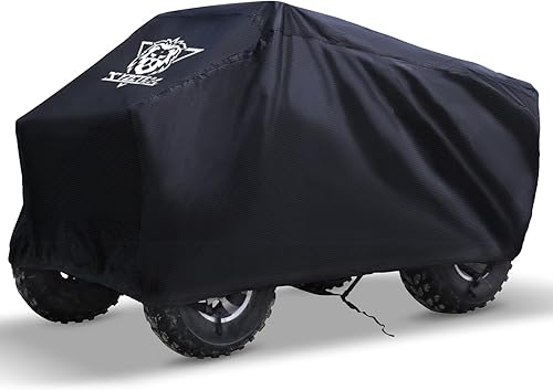 XYZCTEM Cubierta impermeable para ATV, resistente de color negro, protege el vehículo de 4 ruedas de la nieve, lluvia o sol (Negro, 82 pulgadas)