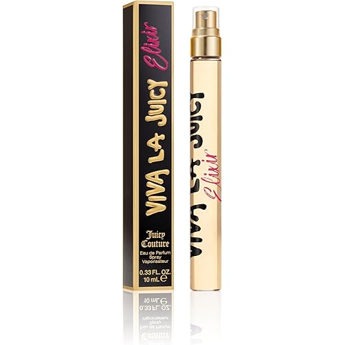 Juicy Couture Viva La Juicy Elixir de Parfum Spray Pen, Long-Lasting Women's Perfume with Notes of Berries, Gardenia, Jasmine & Sandalwood - Floral Amber Travel Size, EDP Spray, 0.33 fl oz