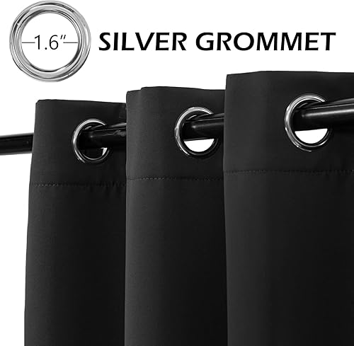 Miniatura 2 de MYSKY HOME - Cortinas opacas para dormitorio, con aislamiento térmico, oscurecimiento de la habitación y ojales, cortina de ventana para sala de